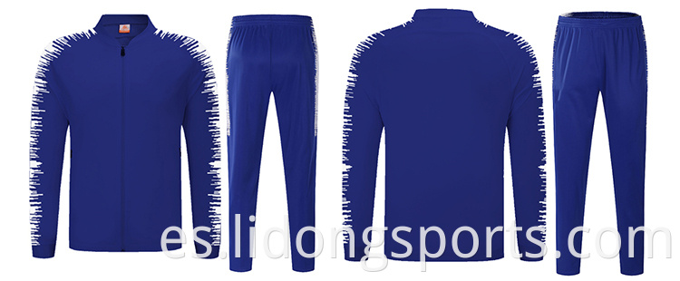Lidong Último diseño nuevo diseño sublimado de chándal azul brillante personalizado